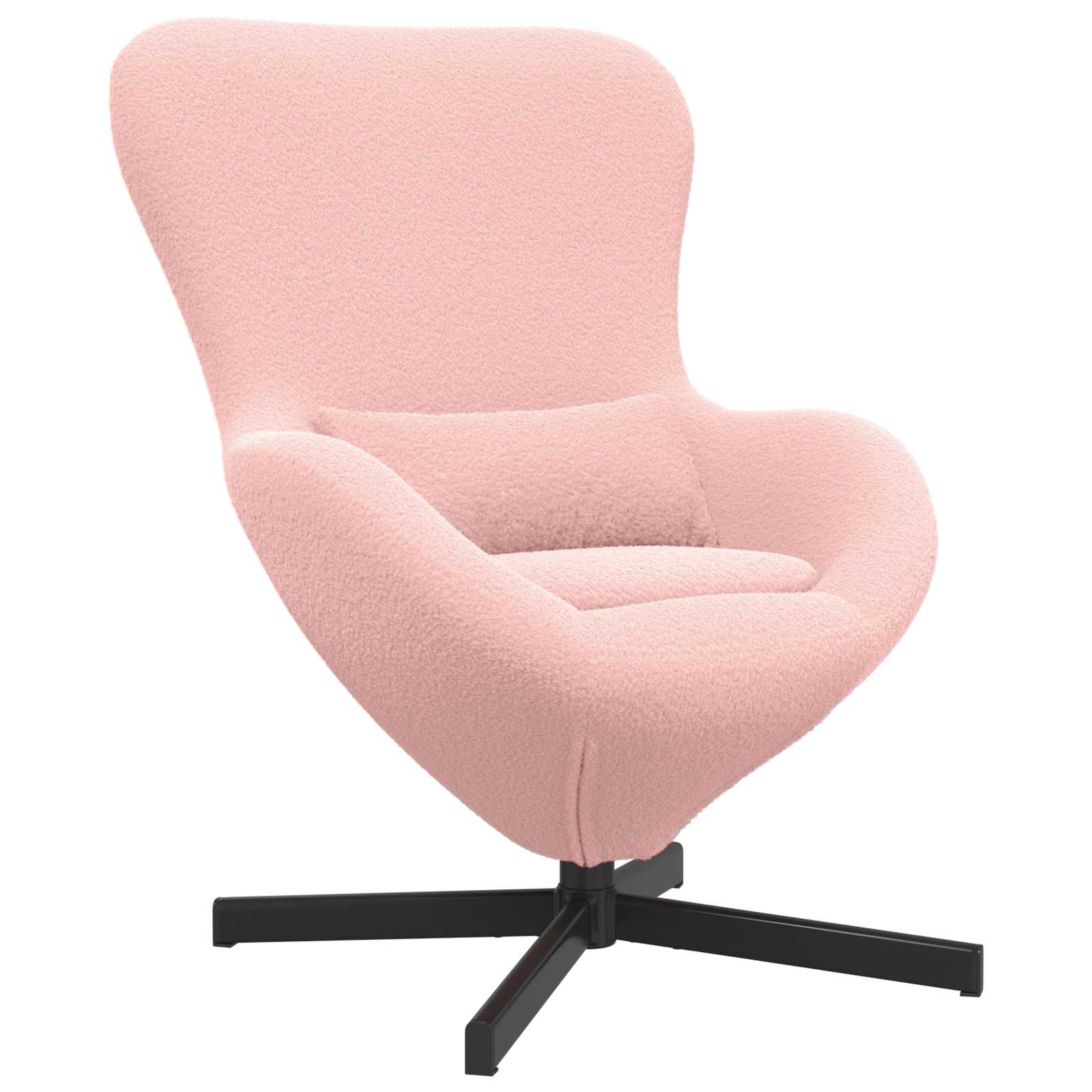 Eivormige stoel Roze 63 x 73 x 90 cm Stof is nu te koop bij PeponiXL, paradijselijk wonen!