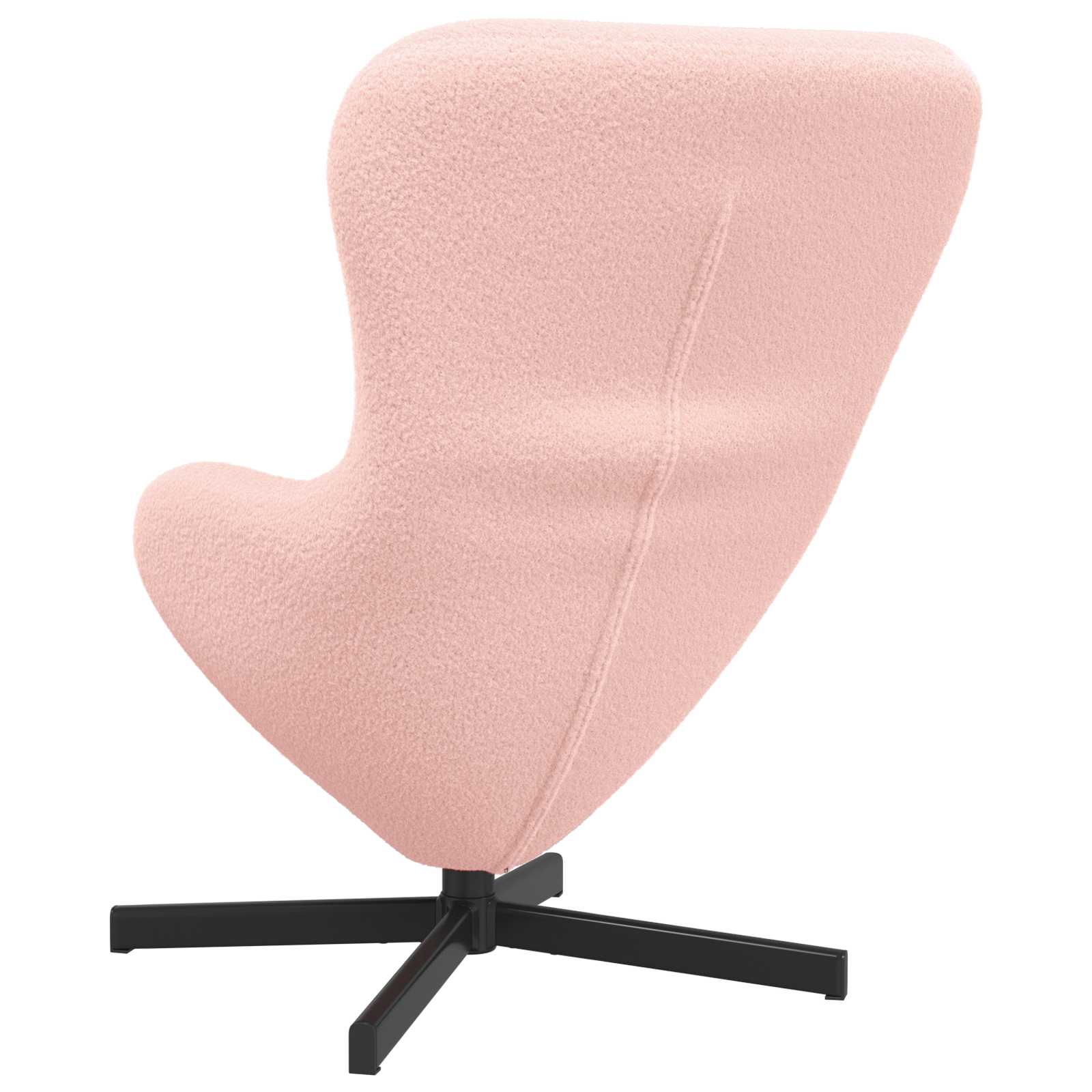 Eivormige stoel Roze 63 x 73 x 90 cm Stof is nu te koop bij PeponiXL, paradijselijk wonen!
