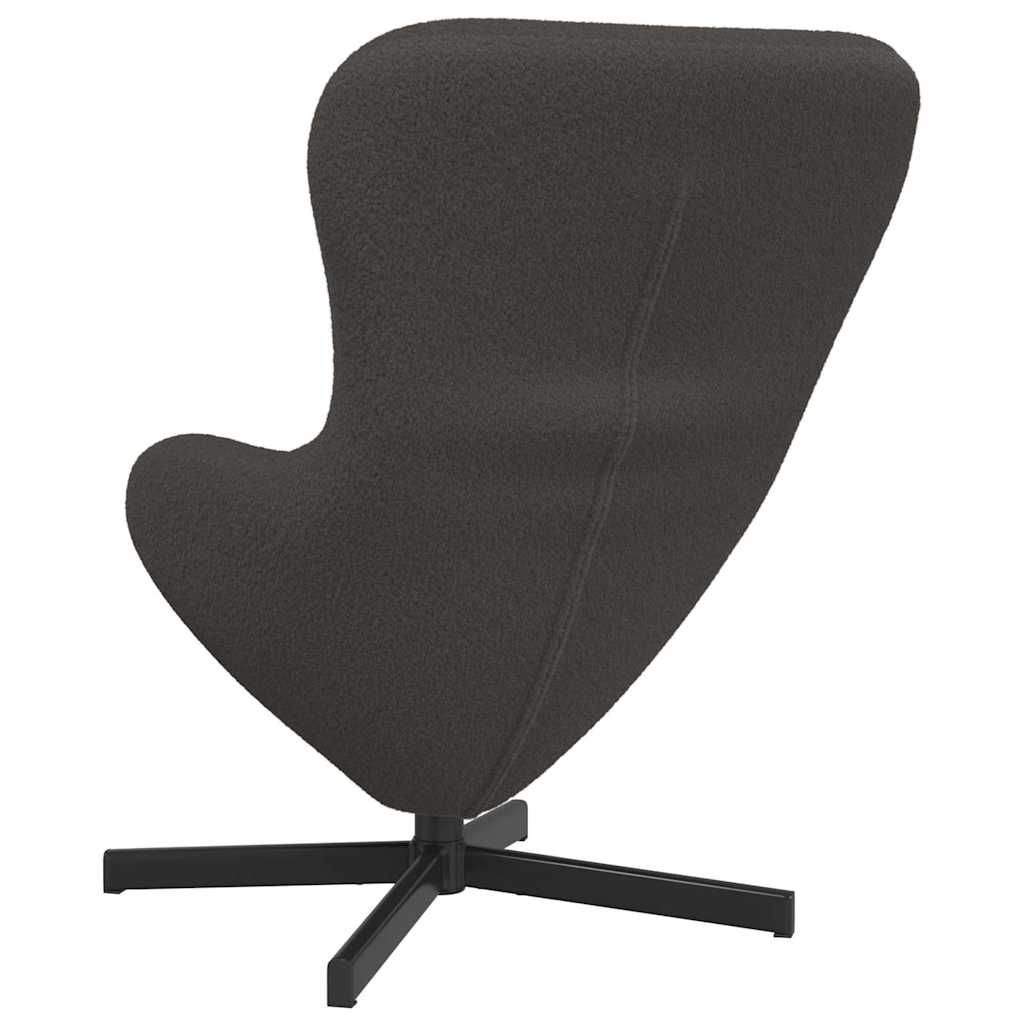 Eivormige stoel Donkergrijs 63 x 73 x 90 cm Stof is nu te koop bij PeponiXL, paradijselijk wonen!