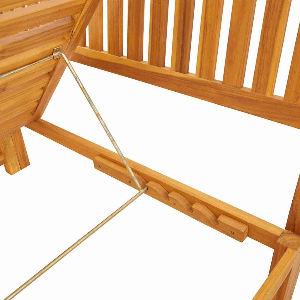 Ligstoel Bruin 200 x 57 x 75cm Massief acaciahout is nu te koop bij PeponiXL, paradijselijk wonen!