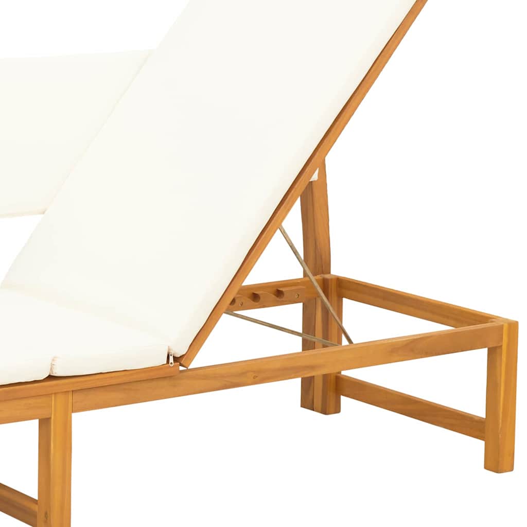 Ligstoel Olie naturel 200 x 57 x 75cm Massief acaciahout is nu te koop bij PeponiXL, paradijselijk wonen!