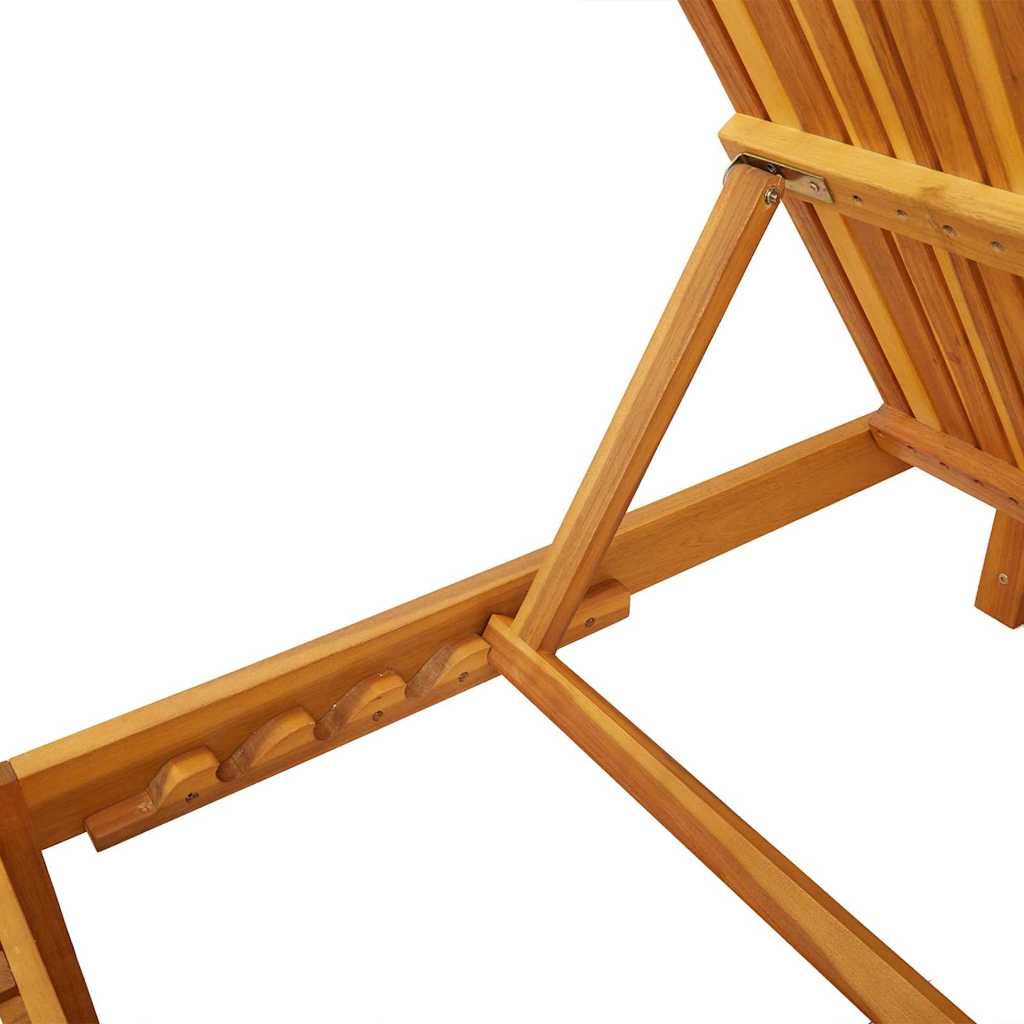 Ligstoel Bruin 55 x 200 x 94cm Massief acaciahout is nu te koop bij PeponiXL, paradijselijk wonen!