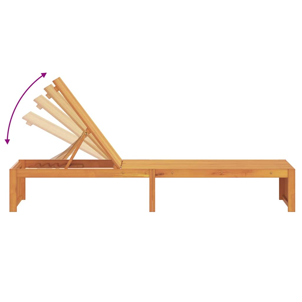 Ligstoel Bruin 55 x 200 x 94cm Massief acaciahout is nu te koop bij PeponiXL, paradijselijk wonen!