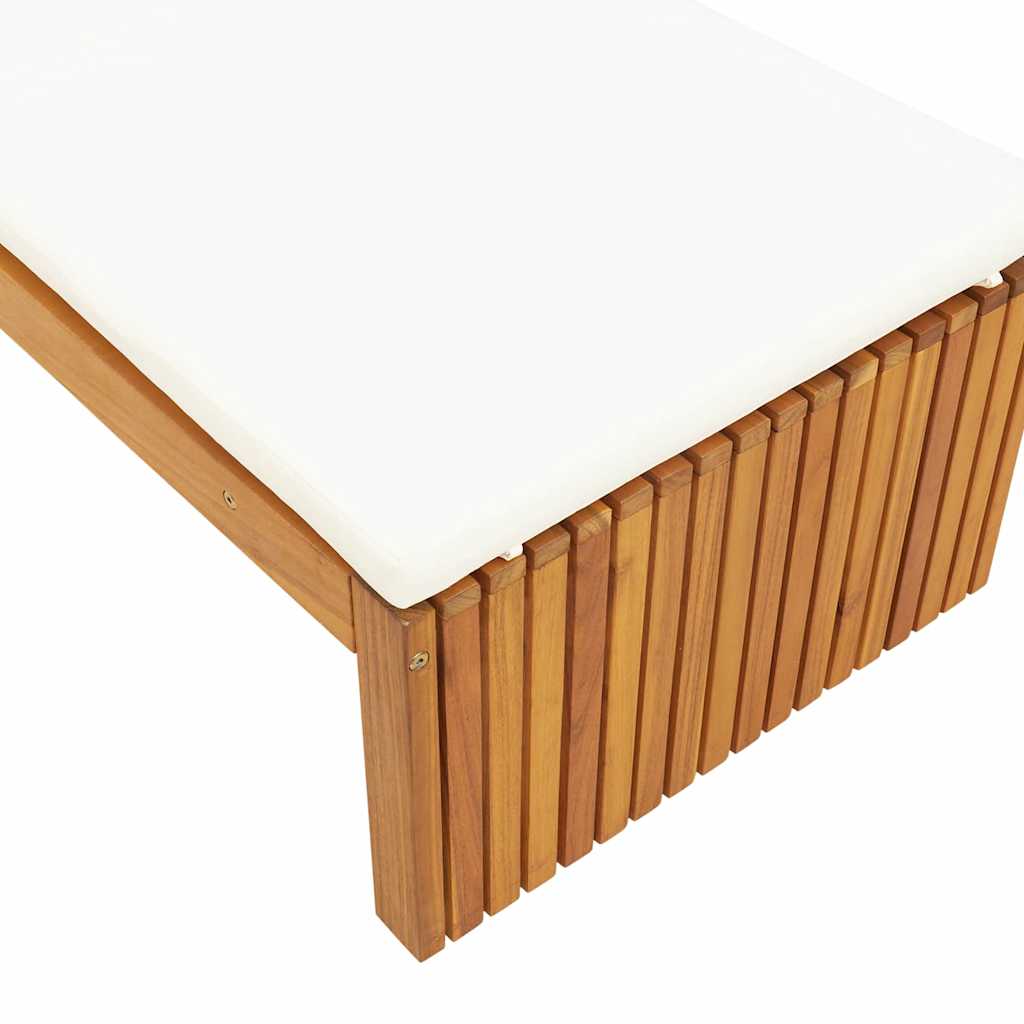 Ligstoel Olie naturel 200 x 55 x 94 cm Massief acaciahout is nu te koop bij PeponiXL, paradijselijk wonen!