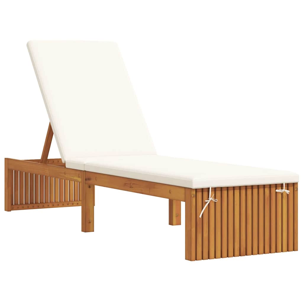 Ligstoel Olie naturel 200 x 55 x 94 cm Massief acaciahout is nu te koop bij PeponiXL, paradijselijk wonen!