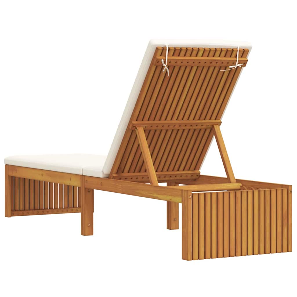 Ligstoel Olie naturel 200 x 55 x 94 cm Massief acaciahout is nu te koop bij PeponiXL, paradijselijk wonen!