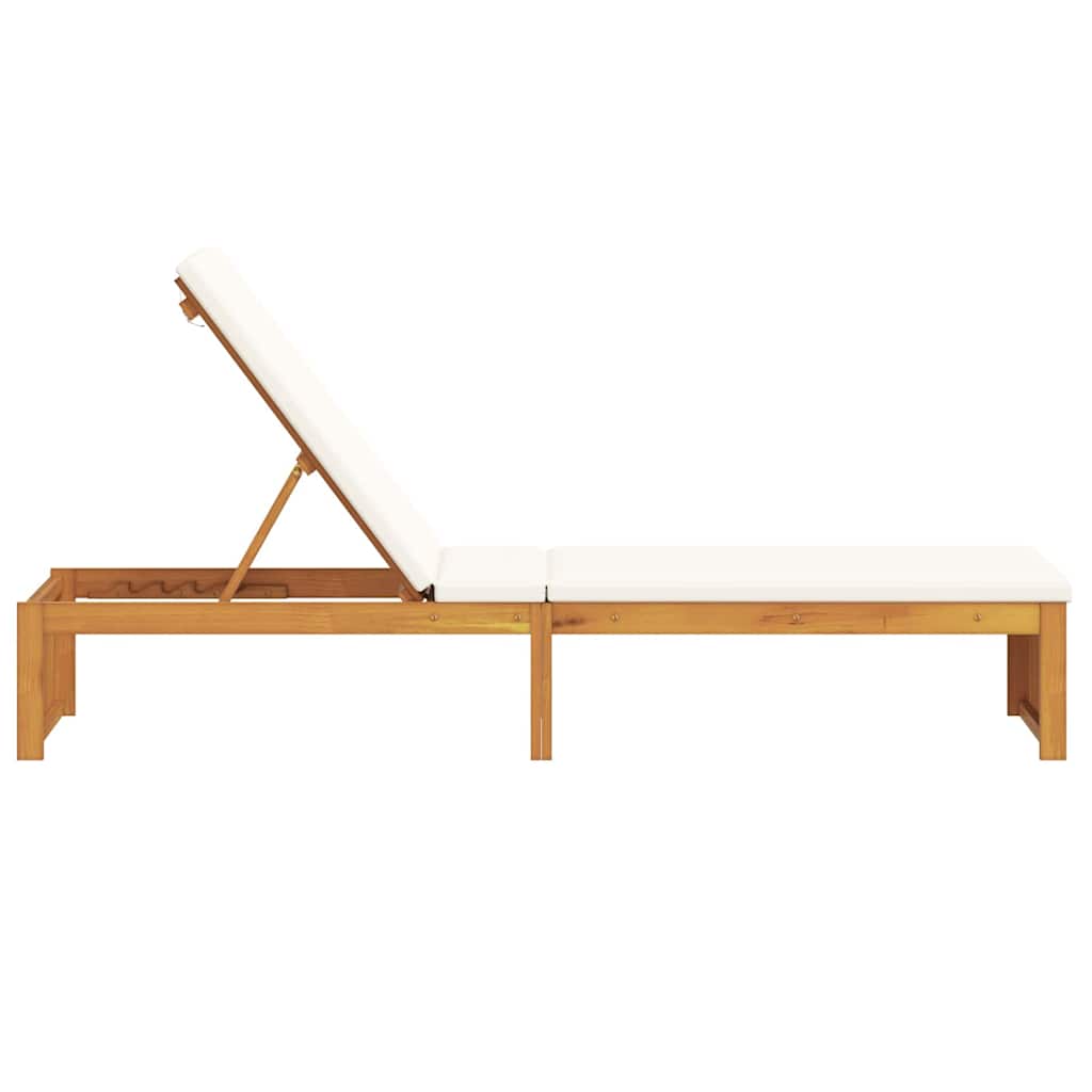 Ligstoel Olie naturel 200 x 55 x 94 cm Massief acaciahout is nu te koop bij PeponiXL, paradijselijk wonen!