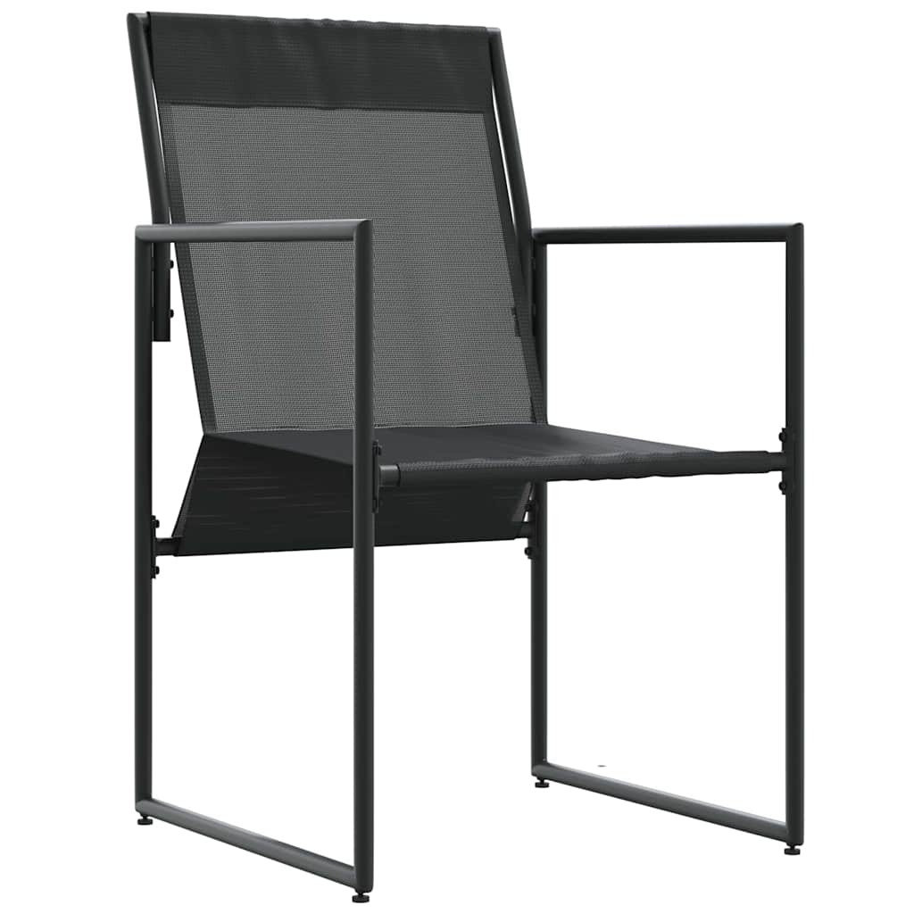 Stoel met kussen 4 pcs Zwart en Anthraciet Textileen is nu te koop bij PeponiXL, paradijselijk wonen!