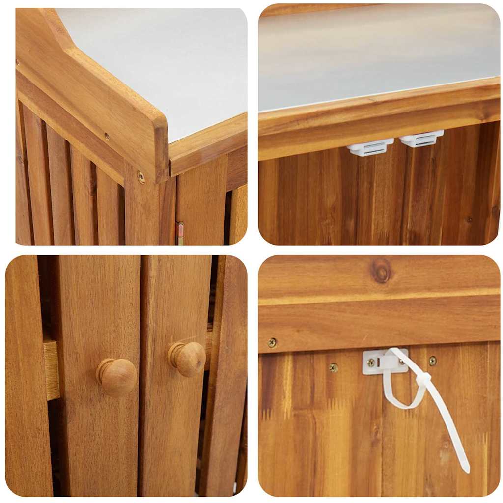 Tuinkast met plank Naturel 93 x 41,5 x 98cm Massief Acaciahout is nu te koop bij PeponiXL, paradijselijk wonen!