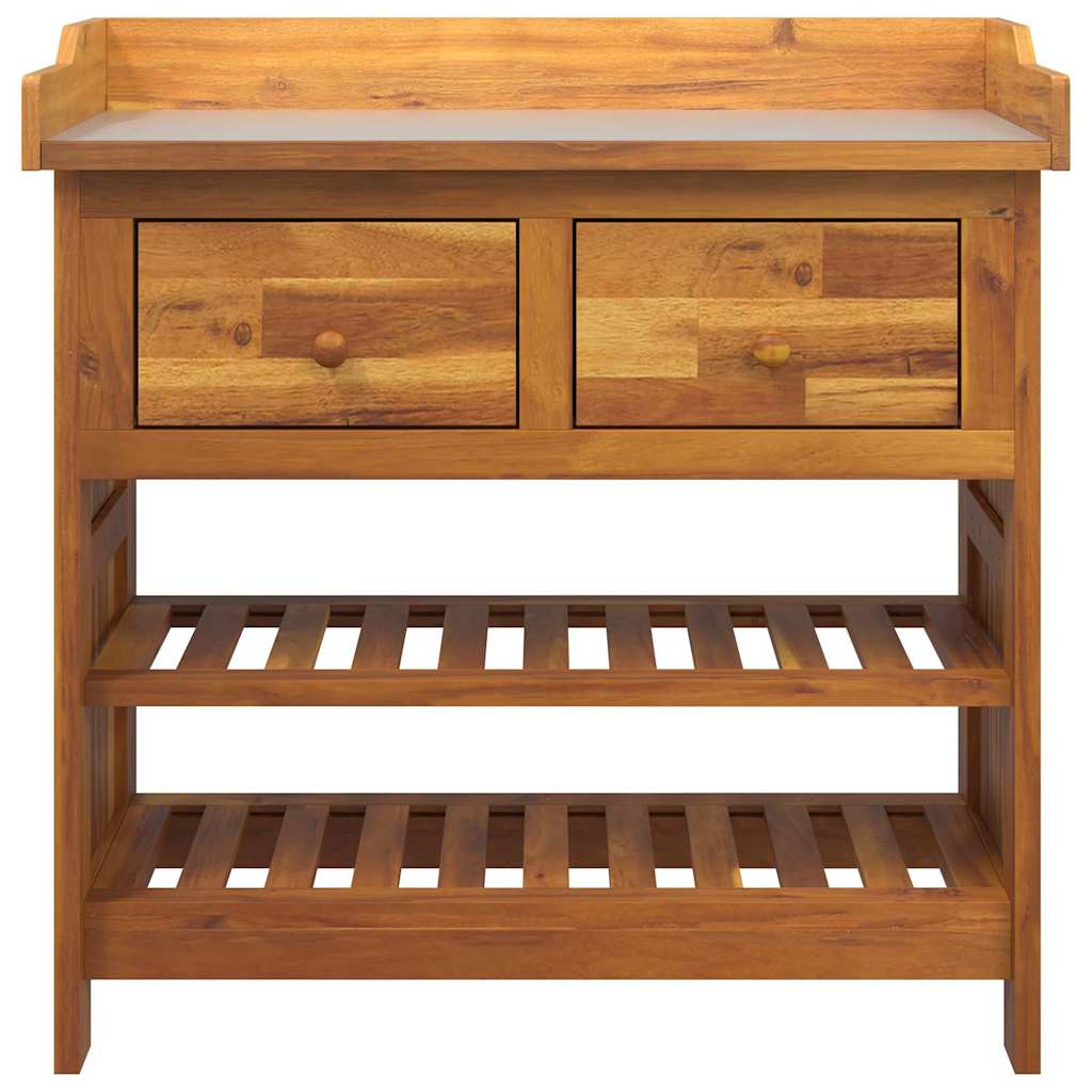 Tuinkast met lade Naturel 78 x 36,5 x 78cm Massief Acaciahout is nu te koop bij PeponiXL, paradijselijk wonen!