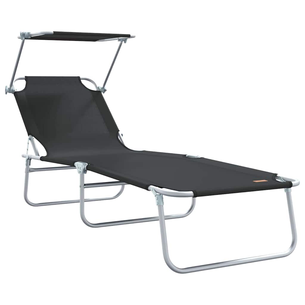 Ligstoel 2 pcs Zwart 58 x 188 x 77cm Polyester is nu te koop bij PeponiXL, paradijselijk wonen!