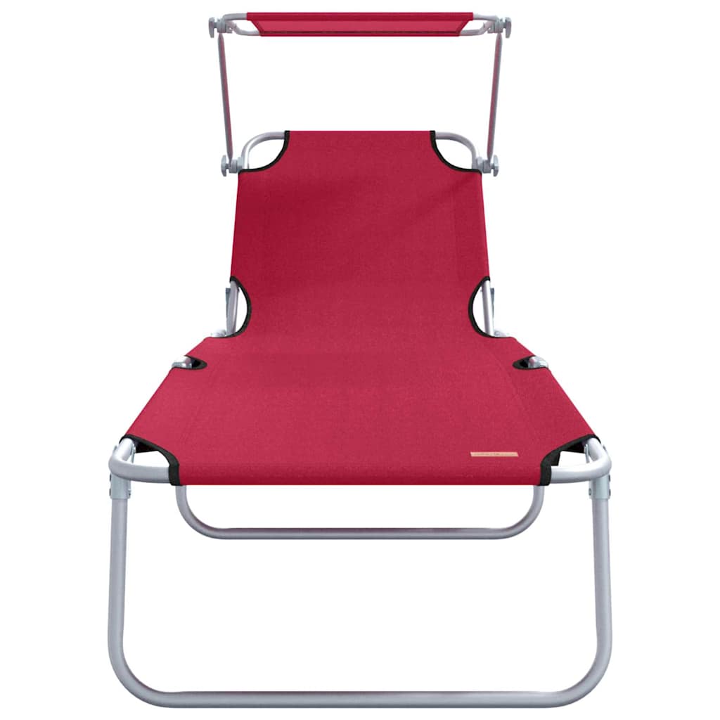 Ligstoel 2 pcs Rood 58 x 188 x 77cm Polyester is nu te koop bij PeponiXL, paradijselijk wonen!