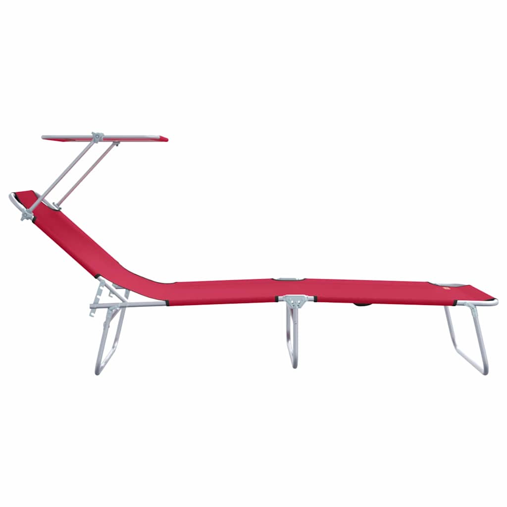 Ligstoel 2 pcs Rood 58 x 188 x 77cm Polyester is nu te koop bij PeponiXL, paradijselijk wonen!