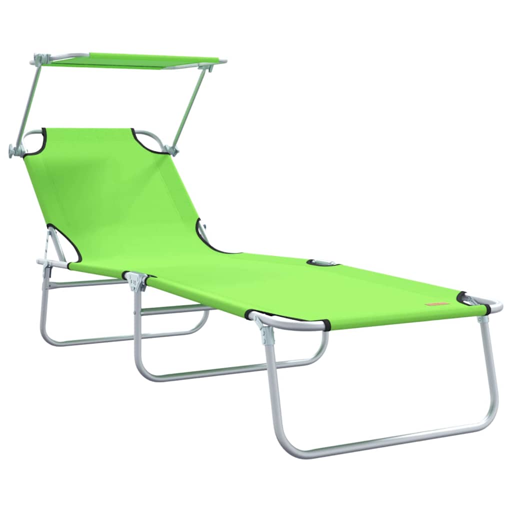 Ligstoel 2 pcs Groen 58 x 188 x 77cm Polyester is nu te koop bij PeponiXL, paradijselijk wonen!