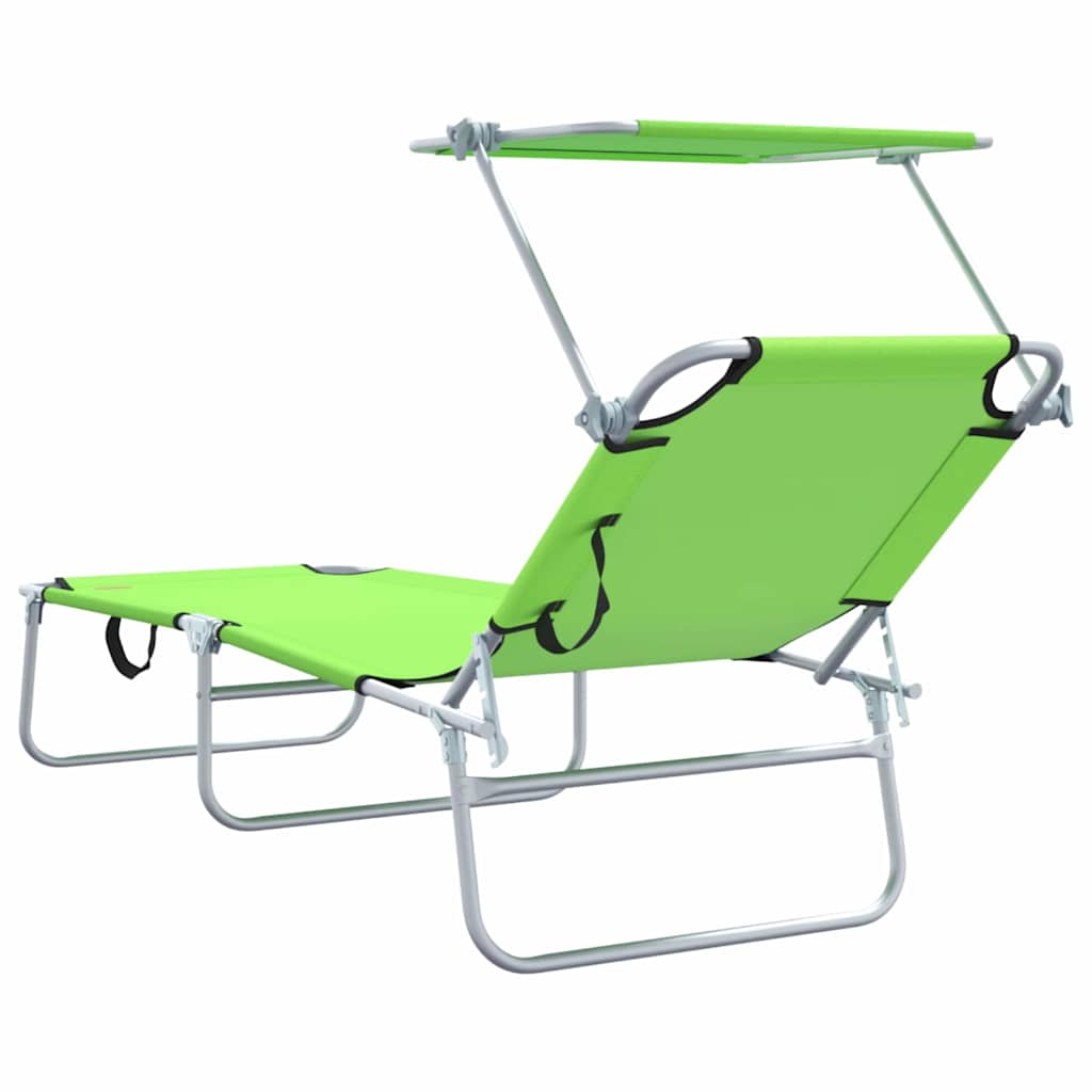 Ligstoel 2 pcs Groen 58 x 188 x 77cm Polyester is nu te koop bij PeponiXL, paradijselijk wonen!