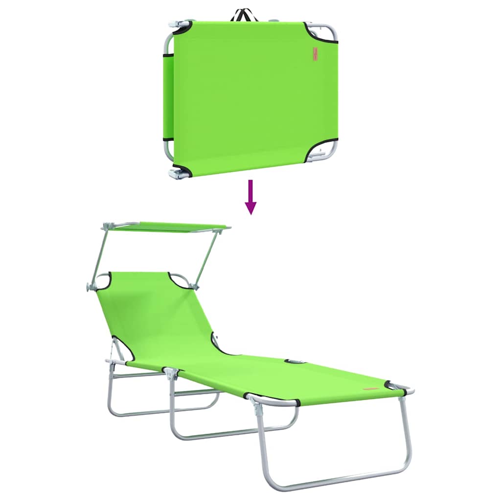 Ligstoel 2 pcs Groen 58 x 188 x 77cm Polyester is nu te koop bij PeponiXL, paradijselijk wonen!