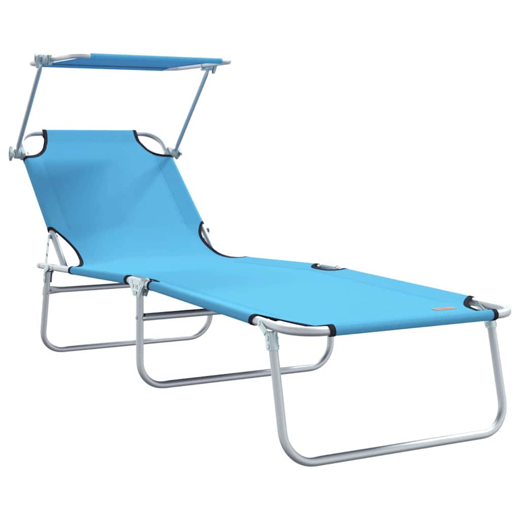 Ligstoel 2 pcs Heldere Blauw 58 x 188 x 77cm Polyester is nu te koop bij PeponiXL, paradijselijk wonen!