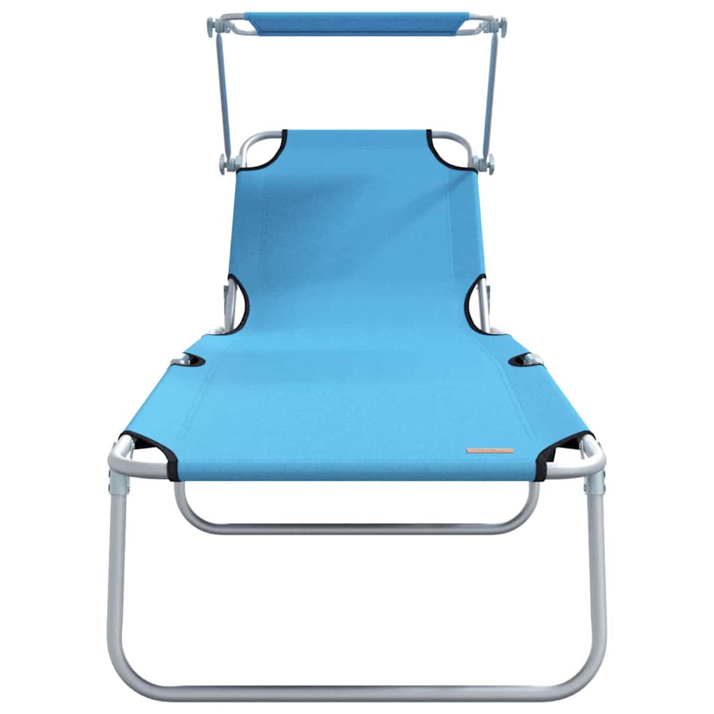 Ligstoel 2 pcs Heldere Blauw 58 x 188 x 77cm Polyester is nu te koop bij PeponiXL, paradijselijk wonen!