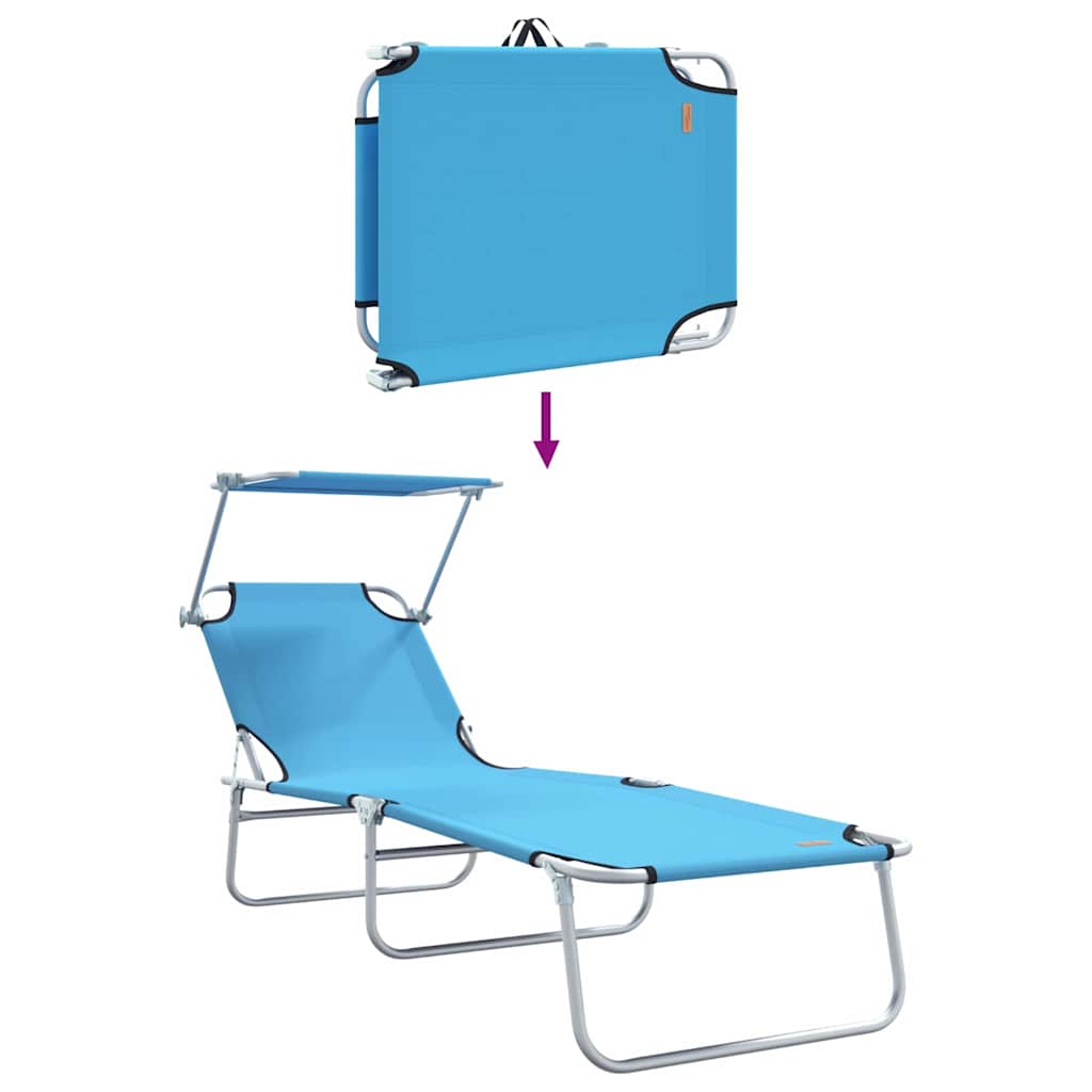 Ligstoel 2 pcs Heldere Blauw 58 x 188 x 77cm Polyester is nu te koop bij PeponiXL, paradijselijk wonen!