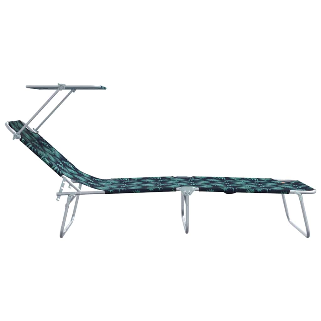 Ligstoel 2 pcs Groen 58 x 188 x 77cm Polyester is nu te koop bij PeponiXL, paradijselijk wonen!