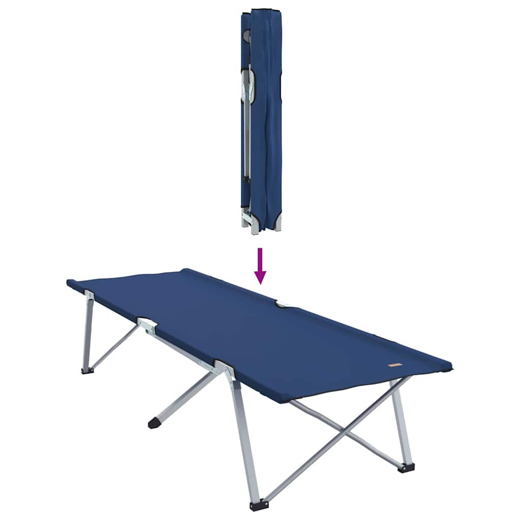 Opvouwbaar Camping Bed Blauw 194 x 62,5 x 42,5 cm is nu te koop bij PeponiXL, paradijselijk wonen!