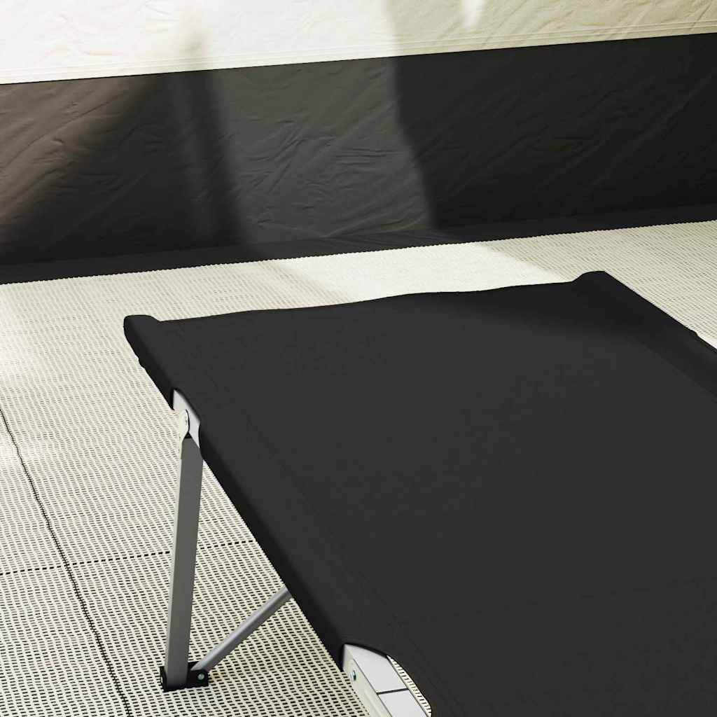 Opvouwbaar Camping Bed Zwart 194 x 62,5 x 42,5 cm is nu te koop bij PeponiXL, paradijselijk wonen!