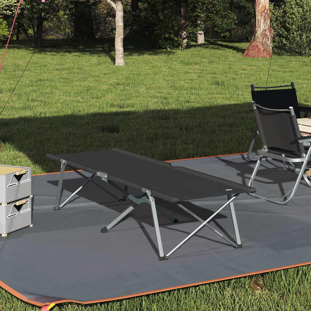 Opvouwbaar Camping Bed Zwart 194 x 62,5 x 42,5 cm is nu te koop bij PeponiXL, paradijselijk wonen!