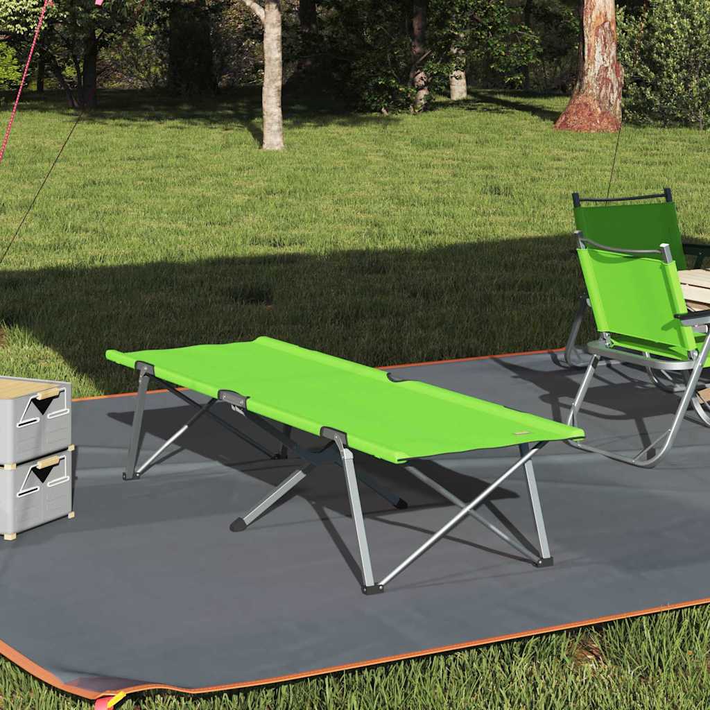 Opvouwbaar Camping Bed Groen 194 x 62,5 x 42,5 cm is nu te koop bij PeponiXL, paradijselijk wonen!