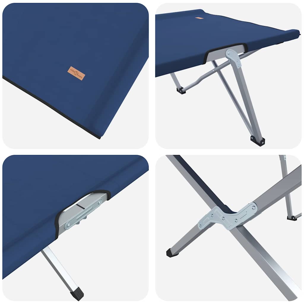 Opvouwbaar Camping Bed 2 pcs Blauw 194 x 62,5 x 42,5 cm is nu te koop bij PeponiXL, paradijselijk wonen!