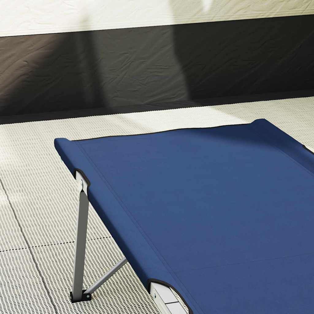 Opvouwbaar Camping Bed 2 pcs Blauw 194 x 62,5 x 42,5 cm is nu te koop bij PeponiXL, paradijselijk wonen!