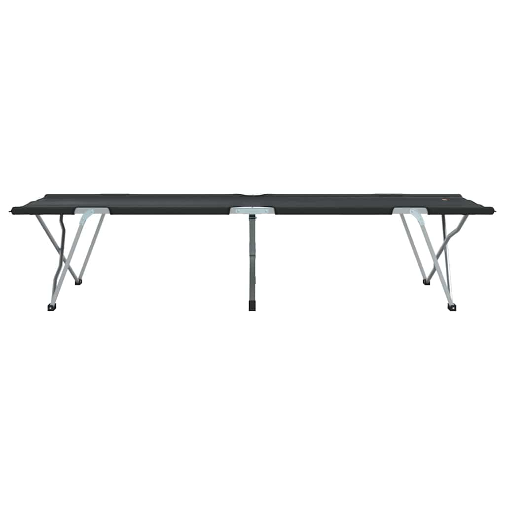 Opvouwbaar Camping Bed 2 pcs Zwart 194 x 62,5 x 42,5 cm is nu te koop bij PeponiXL, paradijselijk wonen!