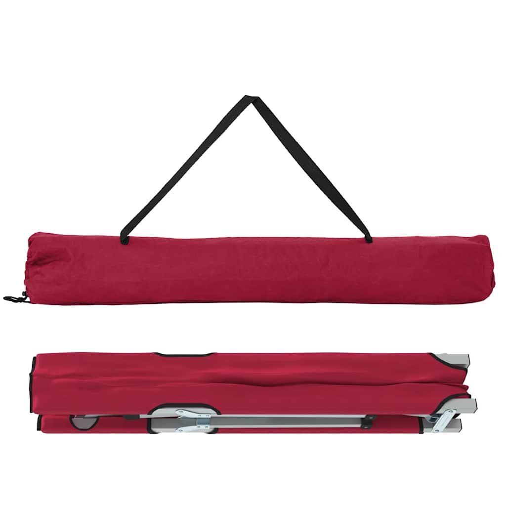 Opvouwbaar Camping Bed 2 pcs Rood 194 x 62,5 x 42,5 cm is nu te koop bij PeponiXL, paradijselijk wonen!