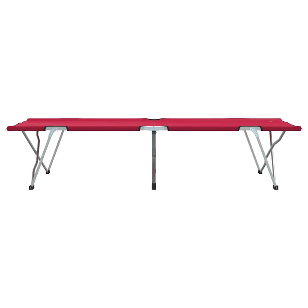 Opvouwbaar Camping Bed 2 pcs Rood 194 x 62,5 x 42,5 cm is nu te koop bij PeponiXL, paradijselijk wonen!