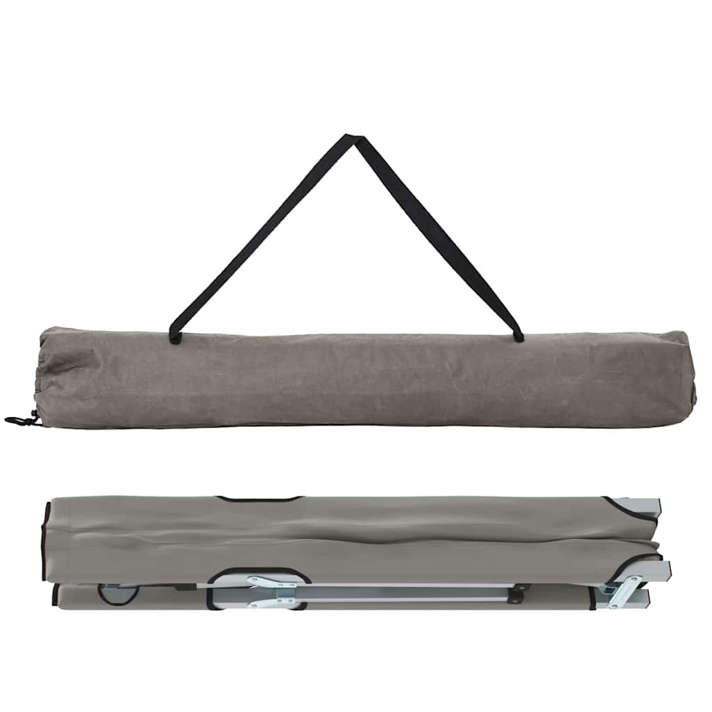 Opvouwbaar Camping Bed 2 pcs Grijs 194 x 62,5 x 42,5 cm is nu te koop bij PeponiXL, paradijselijk wonen!