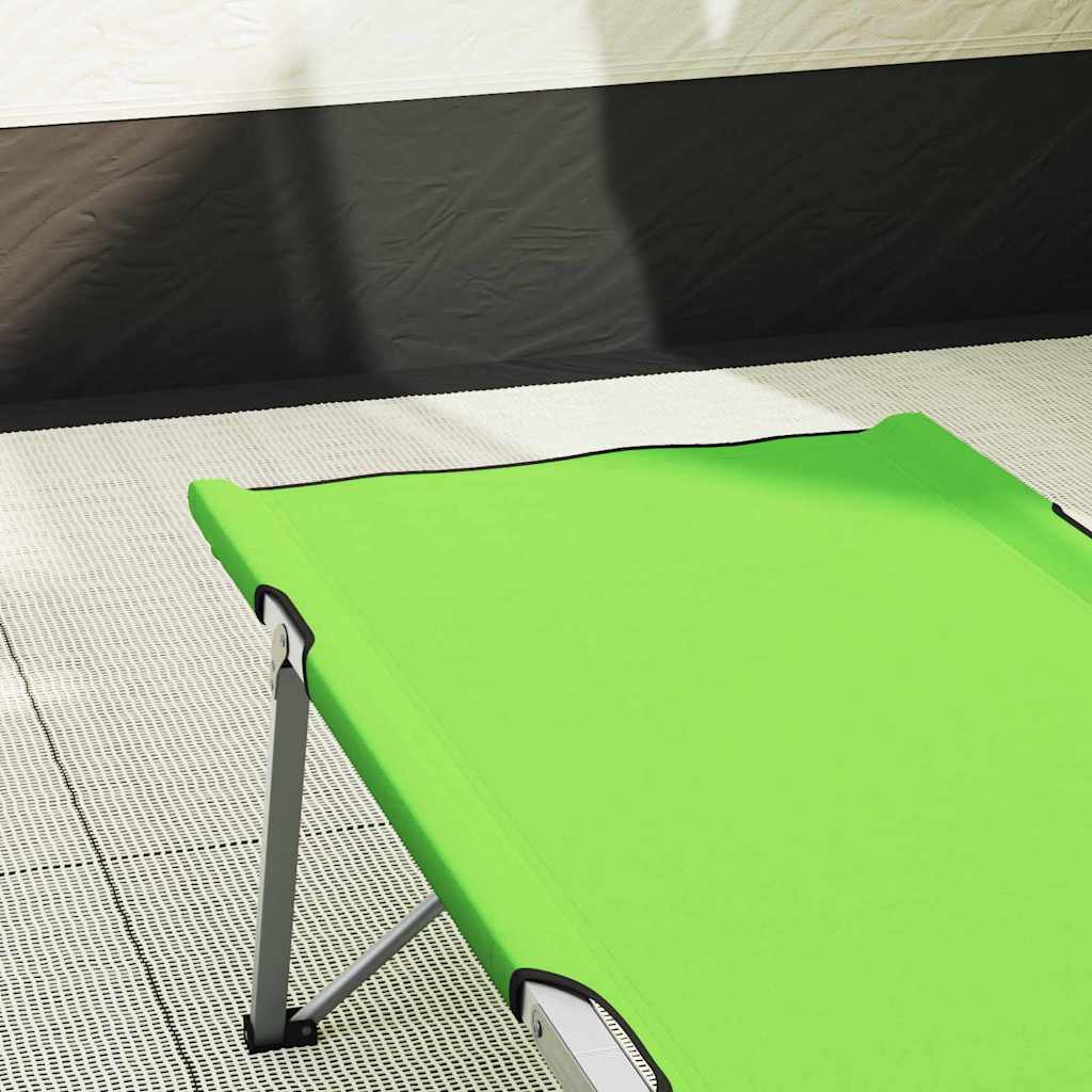 Opvouwbaar Camping Bed 2 pcs Groen 194 x 62,5 x 42,5 cm is nu te koop bij PeponiXL, paradijselijk wonen!