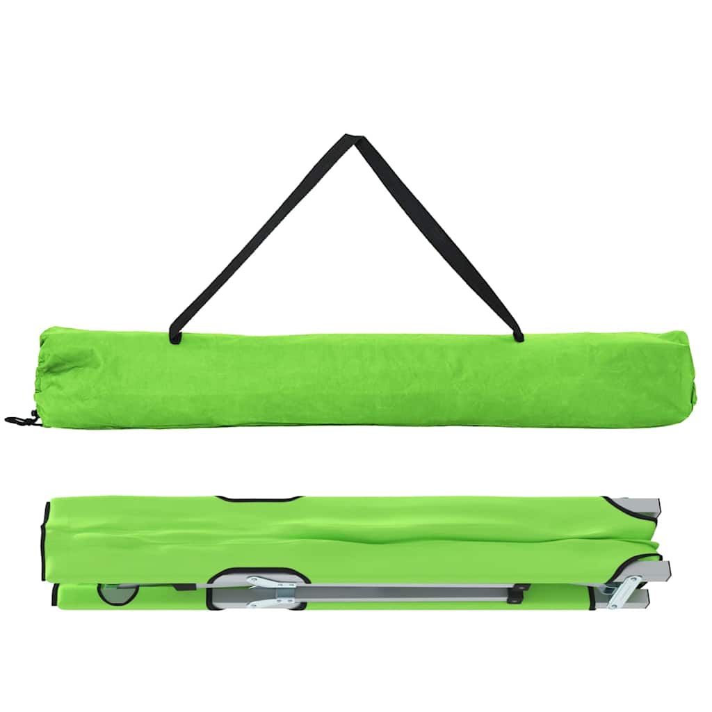 Opvouwbaar Camping Bed 2 pcs Groen 194 x 62,5 x 42,5 cm is nu te koop bij PeponiXL, paradijselijk wonen!