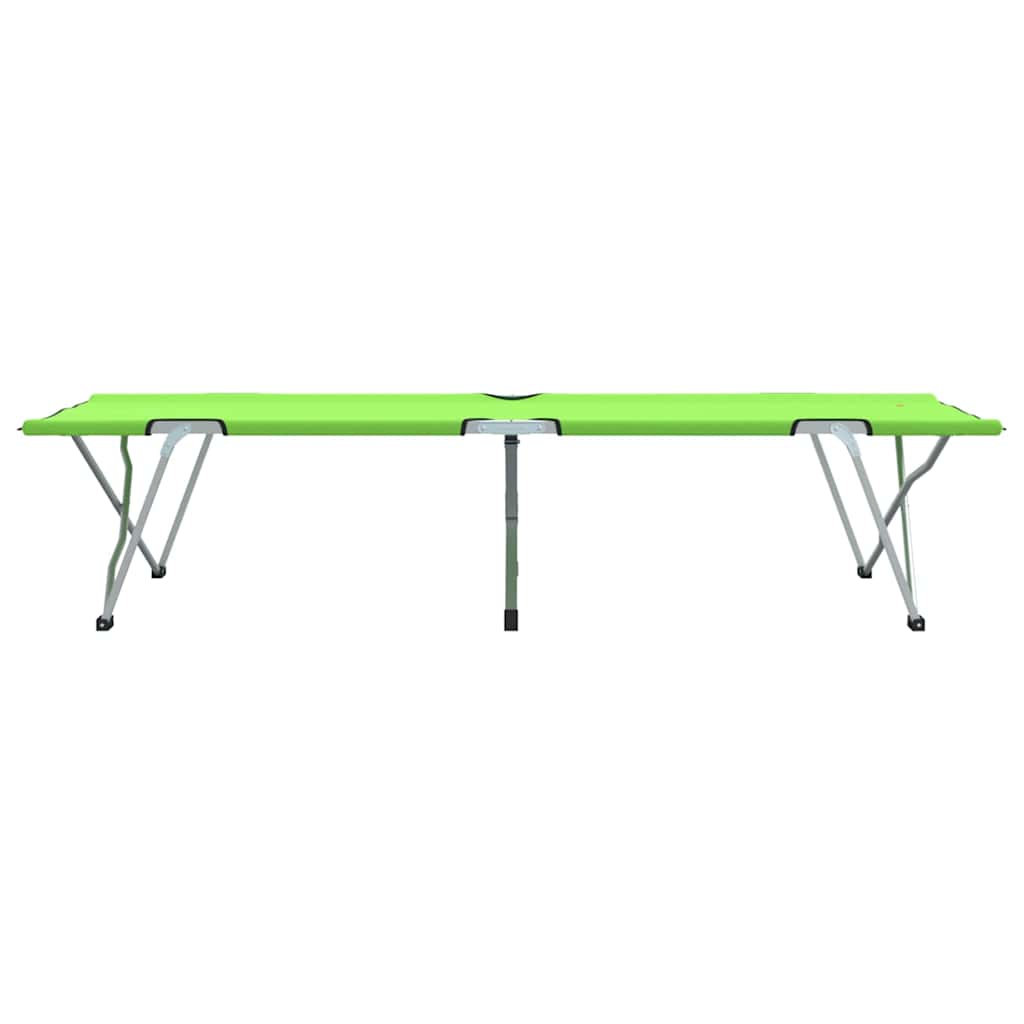 Opvouwbaar Camping Bed 2 pcs Groen 194 x 62,5 x 42,5 cm is nu te koop bij PeponiXL, paradijselijk wonen!