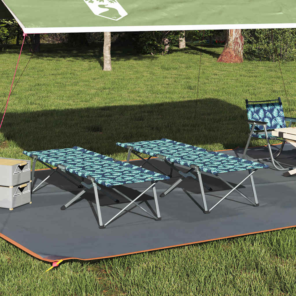 Opvouwbaar Camping Bed 2 pcs Bossen 194 x 62,5 x 42,5 cm is nu te koop bij PeponiXL, paradijselijk wonen!