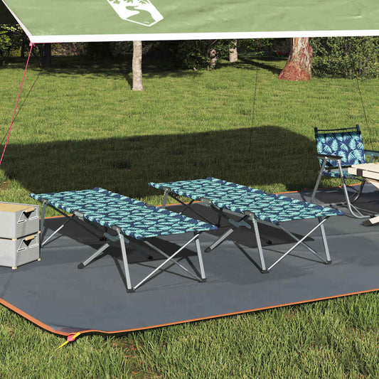 Opvouwbaar Camping Bed 2 pcs Bossen 194 x 62,5 x 42,5 cm is nu te koop bij PeponiXL, paradijselijk wonen!