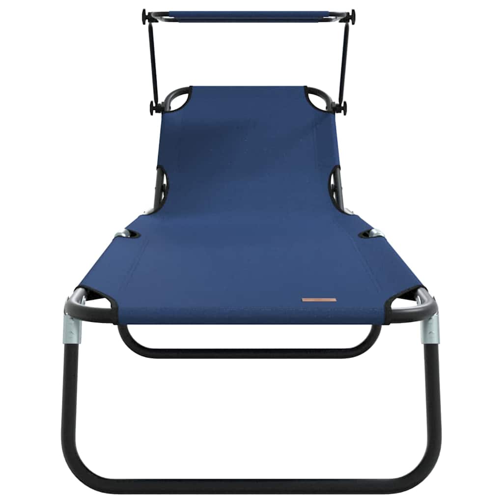 Opvouwbare zonnebed 2 pcs Blauw 190 x 57 x 81 cm oxford is nu te koop bij PeponiXL, paradijselijk wonen!