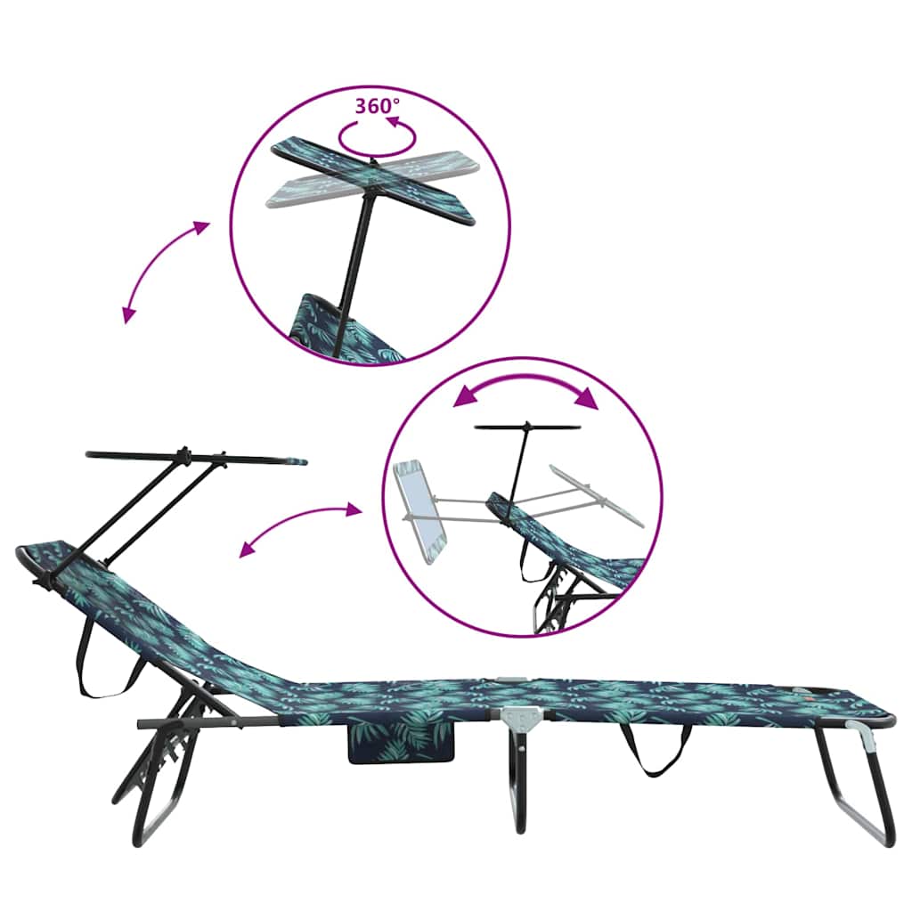 Opvouwbare zonnebed 2 pcs Multikleur 190 x 57 x 81 cm oxford is nu te koop bij PeponiXL, paradijselijk wonen!