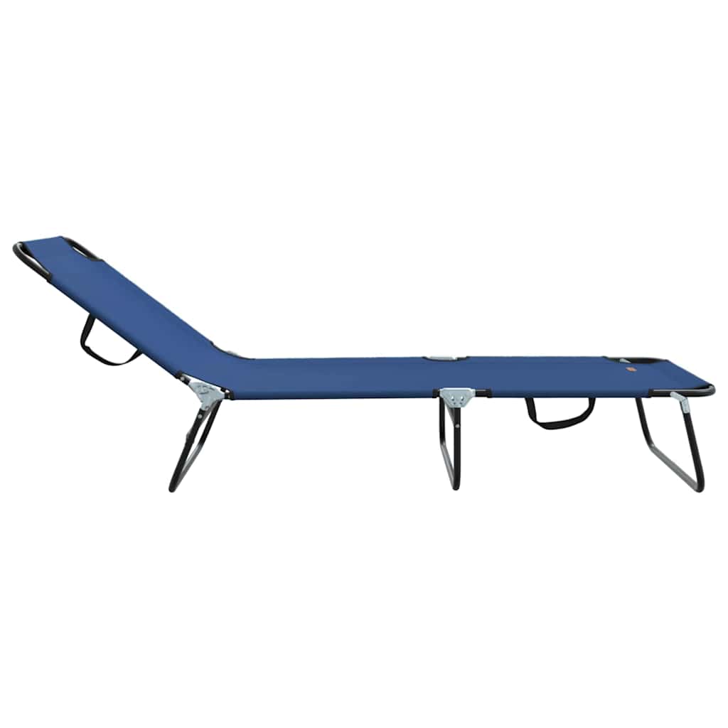 Opvouwbare zonnebed Blauw 188 x 57 x 86,5 cm Polyester is nu te koop bij PeponiXL, paradijselijk wonen!