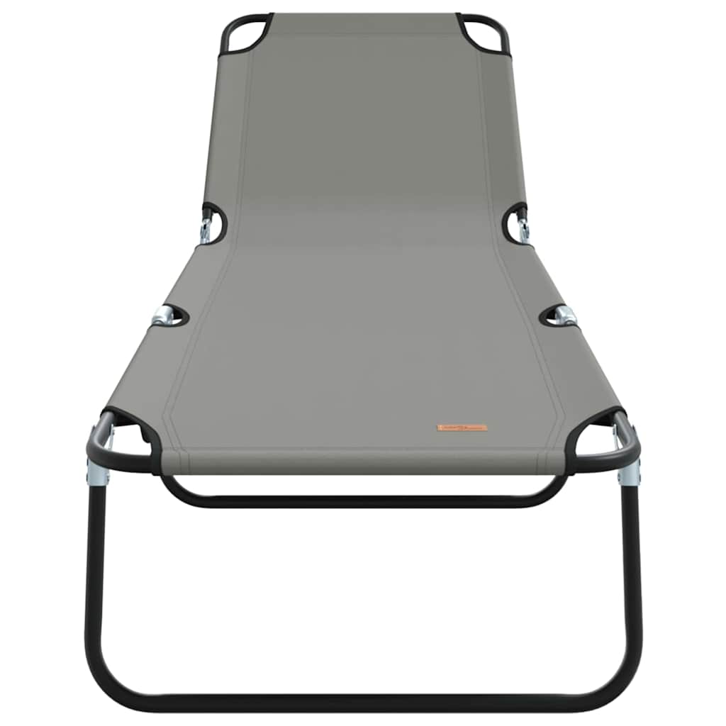 Opvouwbare zonnebed Grijs 188 x 57 x 86,5 cm Polyester is nu te koop bij PeponiXL, paradijselijk wonen!