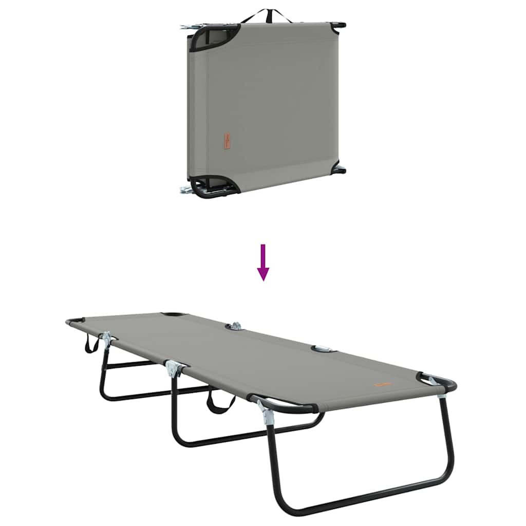 Opvouwbare zonnebed Grijs 188 x 57 x 86,5 cm Polyester is nu te koop bij PeponiXL, paradijselijk wonen!