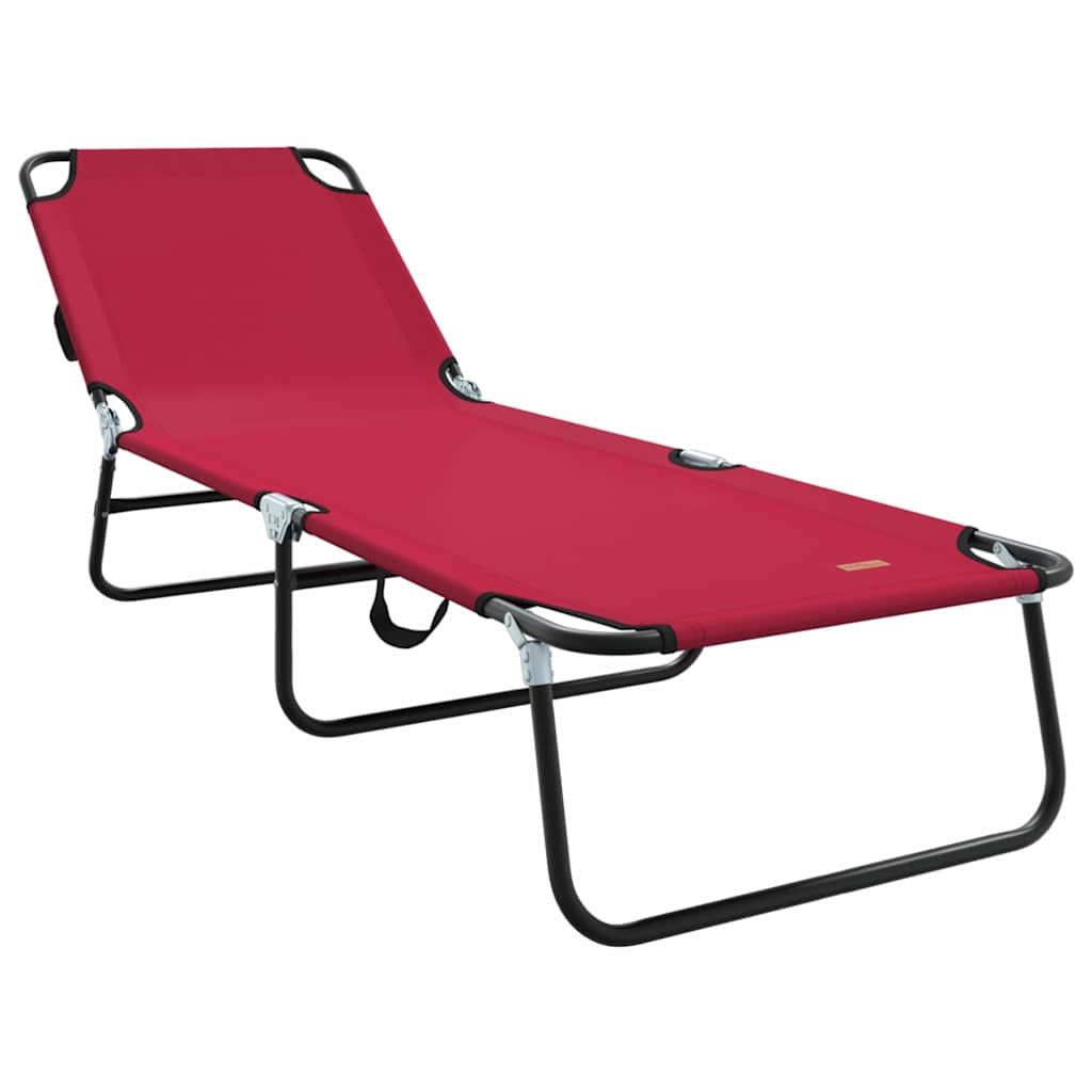 Opvouwbare zonnebed 2 pcs Rood 188 x 57 x 86,5 cm Polyester is nu te koop bij PeponiXL, paradijselijk wonen!