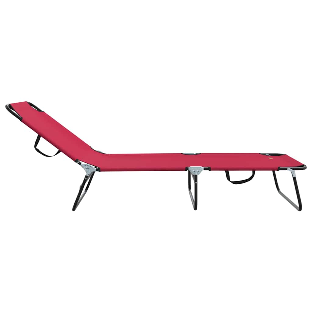 Opvouwbare zonnebed 2 pcs Rood 188 x 57 x 86,5 cm Polyester is nu te koop bij PeponiXL, paradijselijk wonen!