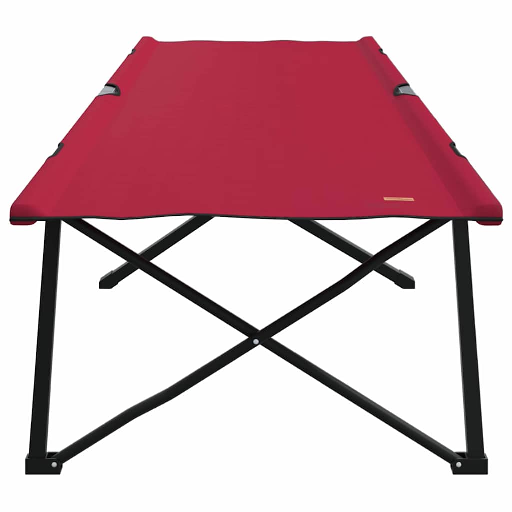 Opvouwbaar Camping Bed Rood 206 x 76 x 74 cm Oxford en Staal is nu te koop bij PeponiXL, paradijselijk wonen!