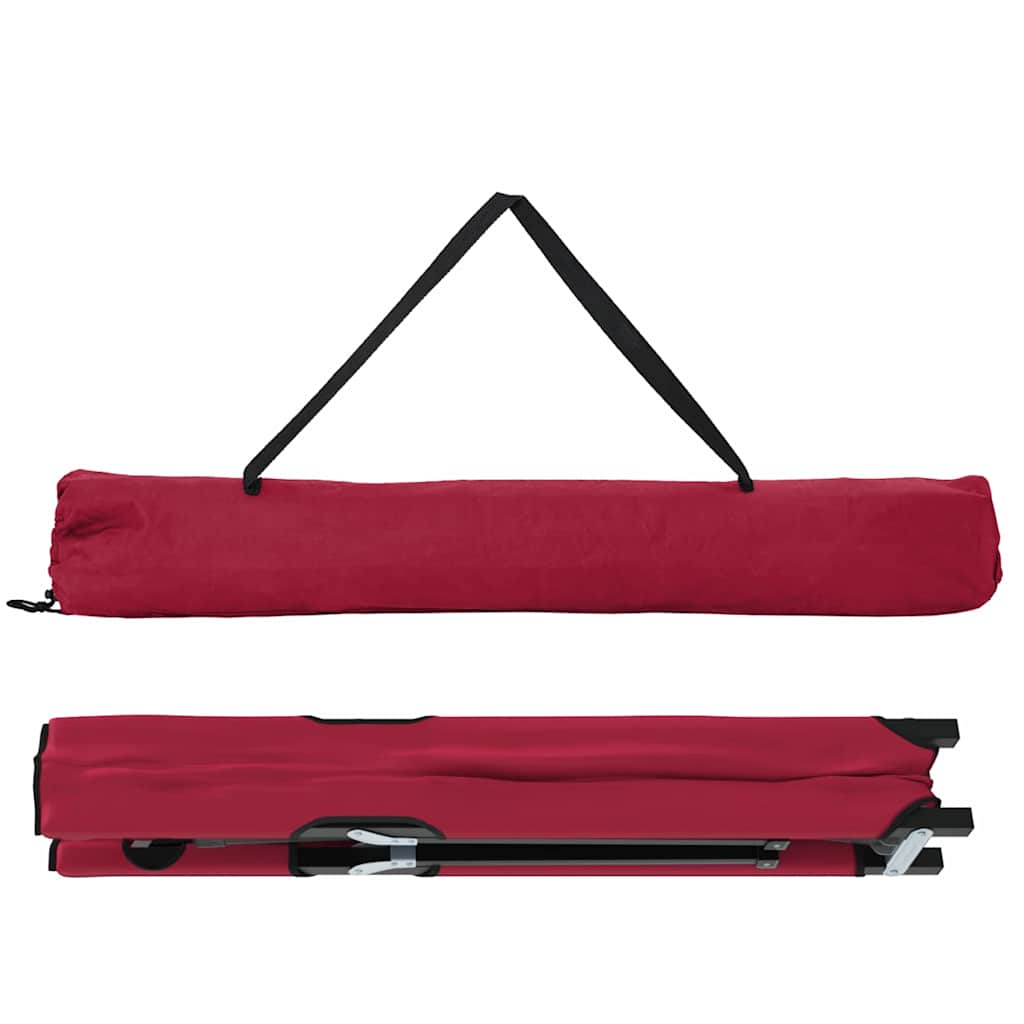 Opvouwbaar Camping Bed Rood 206 x 76 x 74 cm Oxford en Staal is nu te koop bij PeponiXL, paradijselijk wonen!