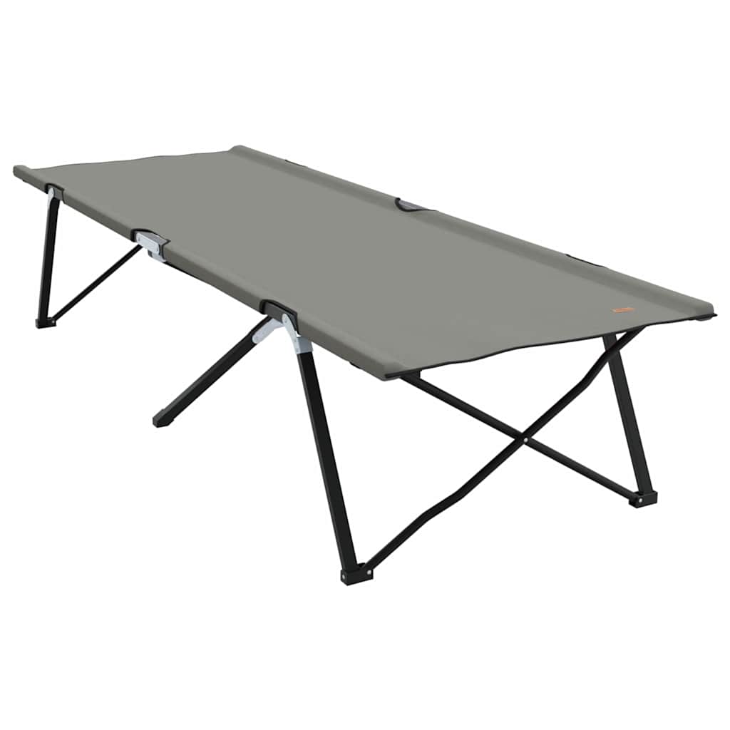 Opvouwbaar Camping Bed Grijs 206 x 76 x 74 cm Oxford en Staal is nu te koop bij PeponiXL, paradijselijk wonen!
