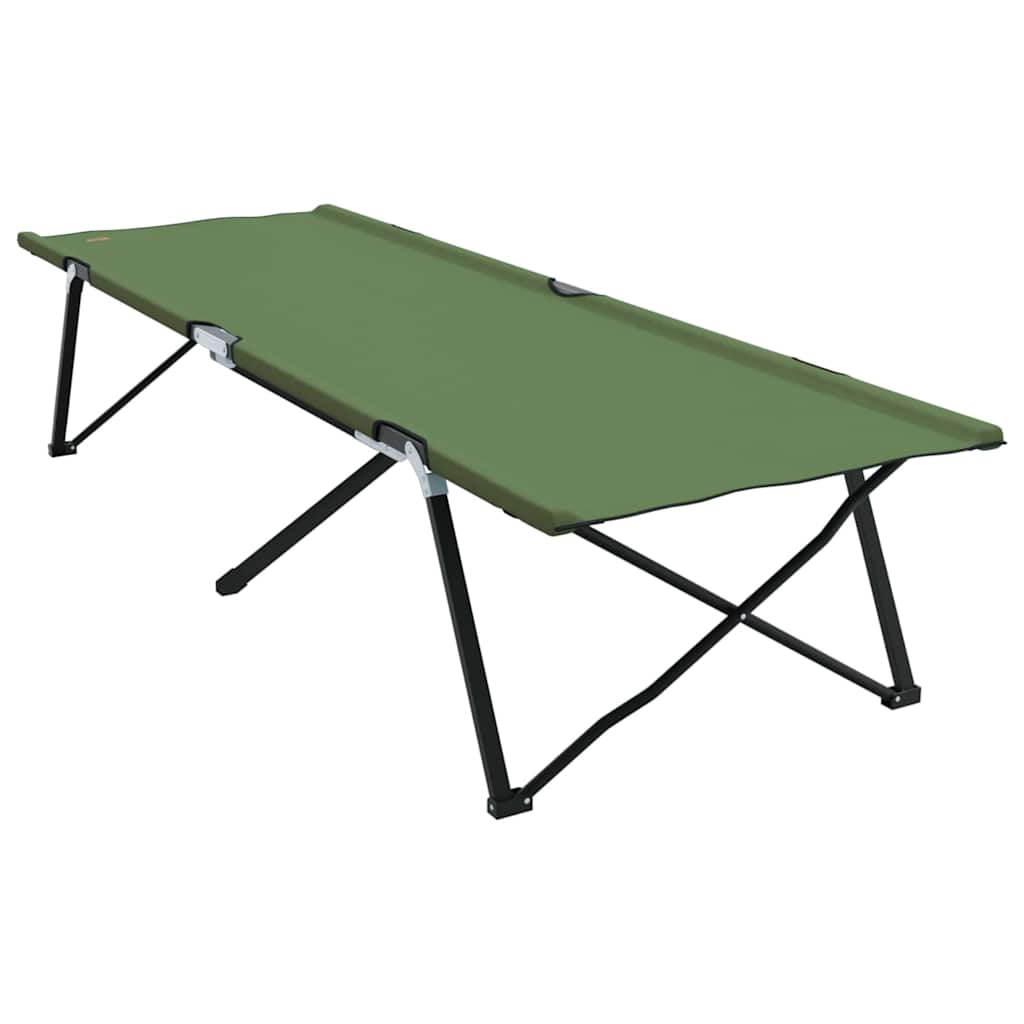 Opvouwbaar Camping Bed Groen 206 x 76 x 74 cm Oxford en Staal is nu te koop bij PeponiXL, paradijselijk wonen!
